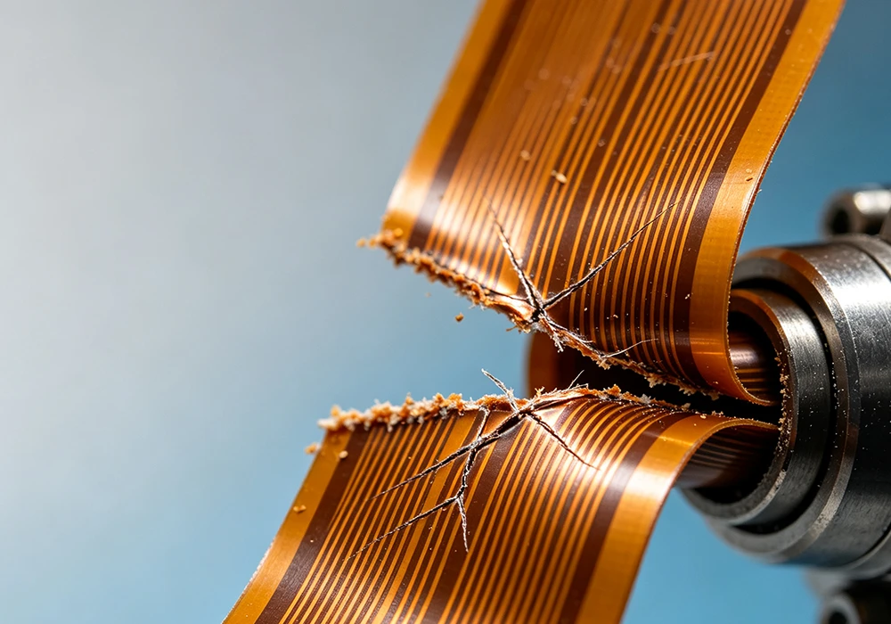 Trace Fracturing from Continuous Multi-Axis Bending