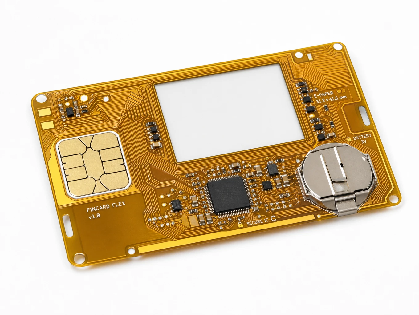 Dynamic CVV & e-Paper Display Smart Card FPC