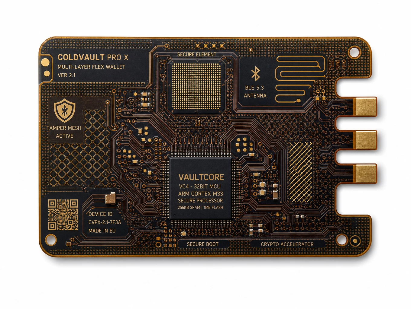 Cold Storage Crypto Hardware Wallet Card FPC